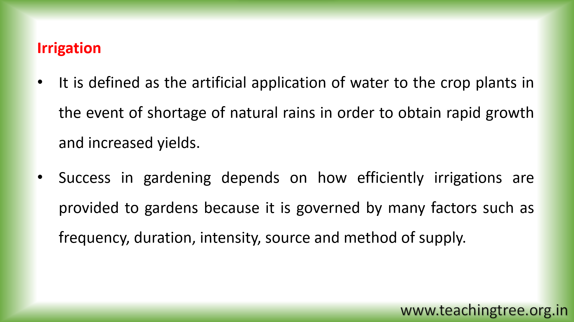 Irrigation Methods PPT